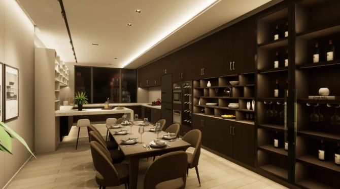 智能無主燈餐廳