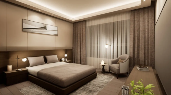 智能無主燈臥室